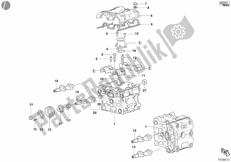 Todas las partes para Cabeza De Cilindro de Ducati Superbike 998 R 2002